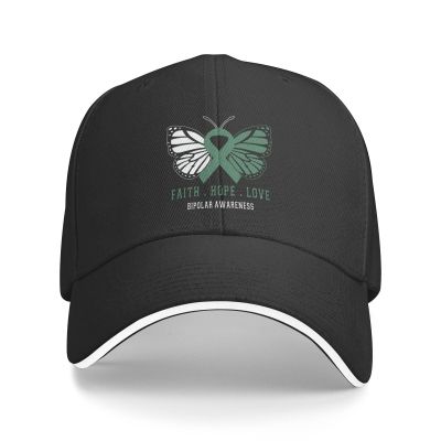 Butterfly Bipolar Awareness Classic Baseball Caps,Adjustable Sandwich Cap, Black Casquette Hats Outdoor Trucker Dad Hat