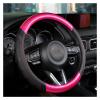 FUERU Car Steering Wheel Cover Set Universal Car Steering Wheel Cover Carbon Fiber Leather Durable Car Steering Wheel Accessories (Color : 4#) view 1