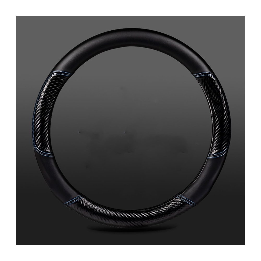 FUERU Car Steering Wheel Cover Set Universal Car Steering Wheel Cover Carbon Fiber Leather Breathable Sweat-Absorbing Car Interior (Color : 5#)