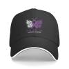 Butterfly Alzheimer's Awareness Classic Baseball Caps,Adjustable Sandwich Cap, Black Casquette Hats Outdoor Trucker Dad Hat view 1