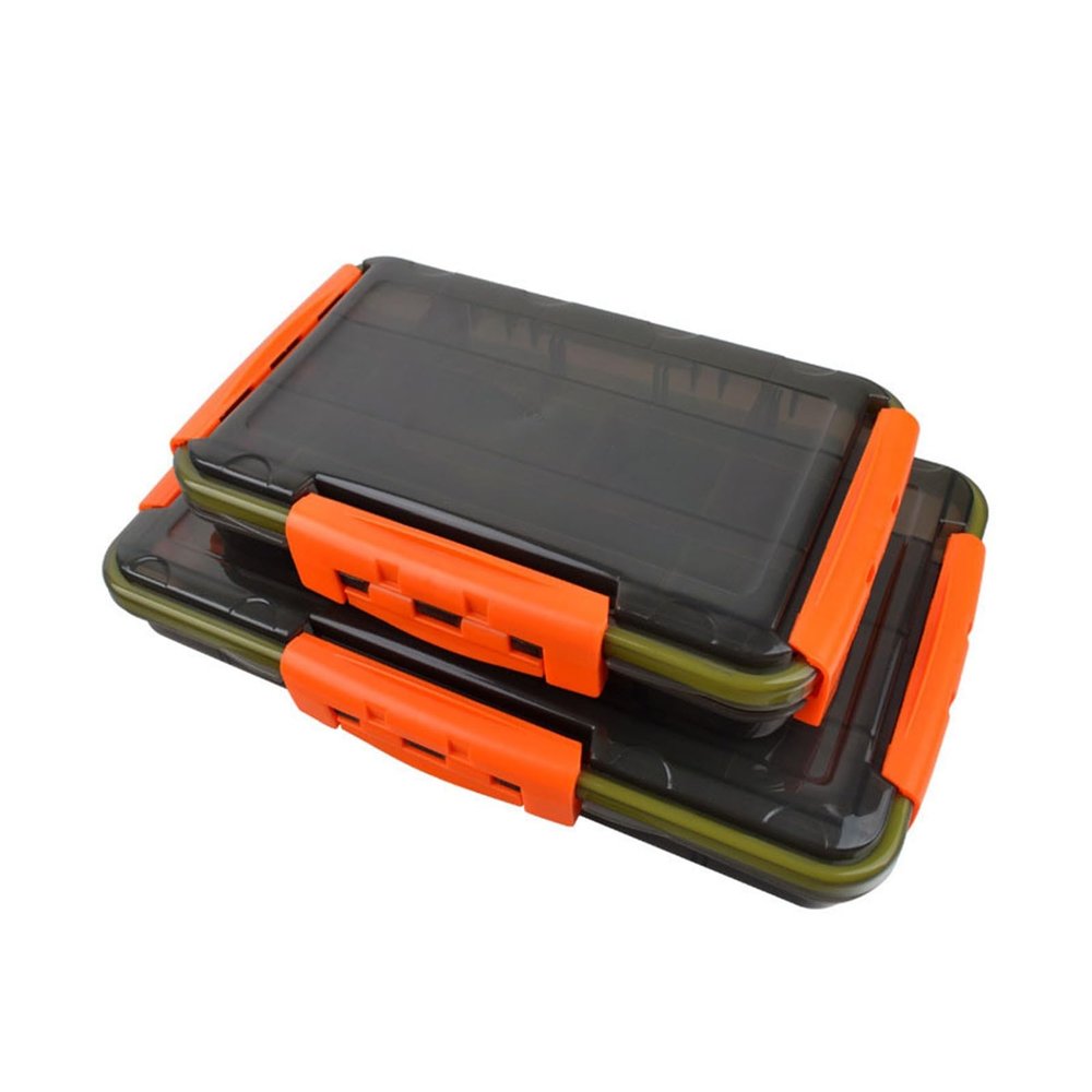 RAHBI Waterproof Sealed Bait Box Bait Fishing Tackle Portable Storage Fishing Box Bait Box Double-Sided Plastic Bait Box Leisurely (Color : 26 * 16 * 5.6mm)