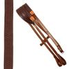 ExionPro Exion English Jumping Bridle with Flash  Soft Lined Crownpiece, Brass Clincher Studded Browband, Flash Noseband, Rubber Reins  Black & Brown  Premium Vegetable-Tanned Leather view 2