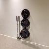 GONCBKVN Steel Wall Mount Weight Plate Holder, Home and Commercial Gym 2 Inch Barbell Plate Rack, Olympic Weight Plate Storage Rack (Color : Black, Size : 4 Layer) view 3
