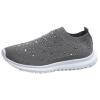 GUTZBSY Womens Rhinestones Glitter Fashion Mesh Walking Shoe,Bling Sneakers for Women Rhinestones (Gray,4) view 1
