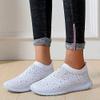 GUTZBSY Womens Rhinestones Glitter Fashion Mesh Walking Shoe,Bling Sneakers for Women Rhinestones (Gray,4) view 3