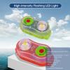 Life Jacket Light, Automatic Locator Life Jacket Strobe Light, Marine Boat Flares, LED Camping Safety Survival Equipment, Positioning Life Jacket Strobe Light for Man Overboard Survival (2Pcs Cyan) view 3