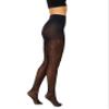 Hanes EcoSmart Art Deco Women's Fashion Tights, Control Top, Sheer Toe, Black, Size Medium (Pack of 1) view 1