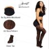 Hanes EcoSmart Art Deco Women's Fashion Tights, Control Top, Sheer Toe, Black, Size Medium (Pack of 1) view 2