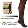 Hanes EcoSmart Art Deco Women's Fashion Tights, Control Top, Sheer Toe, Black, Size Medium (Pack of 1) view 3