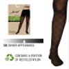 Hanes EcoSmart Diamond Outline Women's Fashion Tights, Control Top, Sheer Toe, Black, Size Medium (Pack of 1) view 3