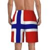 ROHKAO Norwegian Flag Swim Trunks Man Quick Drying Bathing Suits Mesh Lining with Pockets Bathing Suits Black view 4