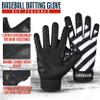 Dot Stitch Batting Gloves (Black Waving Flag, Youth X-Large) view 3