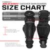 Force3 Pro Gear Solid State Catcher Shin Guards with Dupont Kevlar (Intermediate, Black) view 4