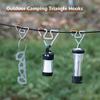 VPTMRP 10 Pcs Camping Triangle Hooks Non-Slip Lightweight Outdoor Multifunctional Stainless Steel Hooks Camping Accessories (S) view 2