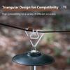 VPTMRP 10 Pcs Camping Triangle Hooks Non-Slip Lightweight Outdoor Multifunctional Stainless Steel Hooks Camping Accessories (S) view 3