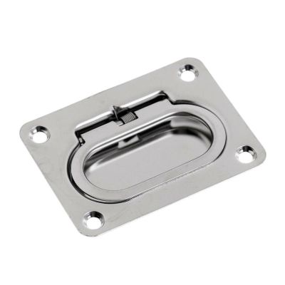 FERDUS Ship Fittings Boat Accessories Stainless Steel Flush Lifting Pull Lift Ring Handle 76mmx30mm Stainless Steel (Color : 1PCS)