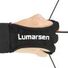 LUMARSEN Archery Gloves Shooting Hunting Leather Three Finger Protector for Youth Adult Beginner (Green, Small) view 1