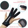 LUMARSEN Archery Gloves Shooting Hunting Leather Three Finger Protector for Youth Adult Beginner (Green, Small) view 2
