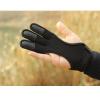 LUMARSEN Archery Gloves Shooting Hunting Leather Three Finger Protector for Youth Adult Beginner (Blue, X-Large) view 4