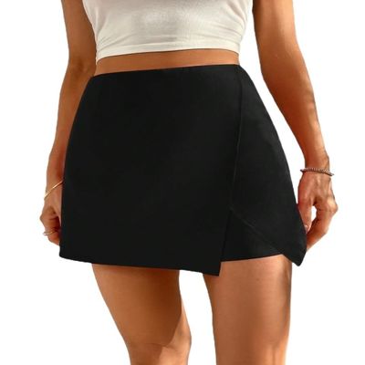 NEROXA Womens Shorts for Summer Frenchy High Waist Asymmetrical Hem Skort