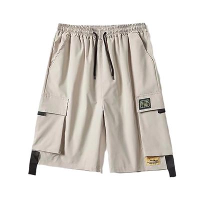 AAPAH Summer Thin Style Cool 'S Baggy Short Pants with Big Pocket Fitness Sports s3 Khaki XL