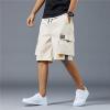 AAPAH Summer Thin Style Cool 'S Baggy Short Pants with Big Pocket Fitness Sports s3 Khaki XL view 2