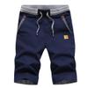 AAPAH 's Summer Casual Cotton Style Boardshort Male Drawstring Elastic Waist Breeches Beach s1 Blue S
