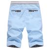 AAPAH 's Summer Casual Cotton Style Boardshort Male Drawstring Elastic Waist Breeches Beach s1 Blue S view 3