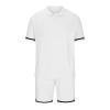 Men's Tracksuit 2 Piece Athletic Sweatsuits Henley Button Shirts and Shorts Jogging Suits Casual Sports Running Sets White view 3