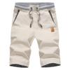 AAPAH 's Summer Casual Cotton Style Boardshort Male Drawstring Elastic Waist Breeches Beach s2 Beige M view 1