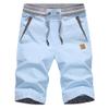AAPAH 's Summer Casual Cotton Style Boardshort Male Drawstring Elastic Waist Breeches Beach s2 Beige M view 2