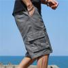 AAPAH Trend Letter Print Pocket Summer Casual Straight Male s11 Khaki L view 2