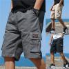 AAPAH Trend Letter Print Pocket Summer Casual Straight Male s11 Khaki L view 3