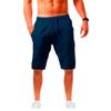 AAPAH 's Cotton Linen Pants Male Summer Breathable Solid Color Trousers Fitness Streetwear up Bottoms s5 Blue XS view 1