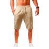 AAPAH 's Cotton Linen Pants Male Summer Breathable Solid Color Trousers Fitness Streetwear up Bottoms s5 Blue XS view 2