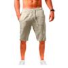 AAPAH 's Cotton Linen Pants Male Summer Breathable Solid Color Trousers Fitness Streetwear s1 Khaki XS view 2