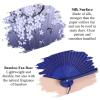 LJFMDLN 2pcs Floral Folding Hand Fan Chinese Japanese Handheld Lace Folding Fan for Wedding Dancing Party Summer Outdoor (Size : 9) view 3