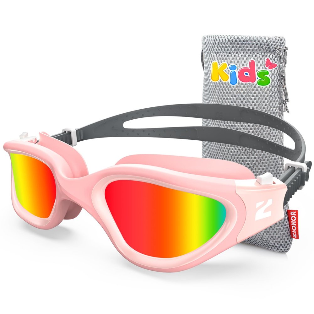 ZIONOR Kids Swim Goggles, G1MINI SE Anti-Fog Swimming Goggles for Kid Child 6-14