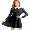 AXUIOKRY Adult Halloween Costume for Women Black A-line Dress Family Party view 3