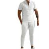 Uillui Men's Tracksuit 2 Piece Casual Outfits Polo Athletic Sweatsuit Zip Polo Shirts and Shorts Sets Gym Workout Short Sleeve Sports Sets view 1