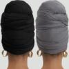 corciova Black Gray 2 Pcs Long Soft Head Wrap Turban Headband for Black Women Two Way Stretch Fashion African Head Covering Jersey Hijab Scarf view 4
