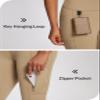 baleaf Women's Fleece Lined Leggings Waterproof Winter Hiking Pants Thermal Running Tights Zipper Pockets High Waisted Cold Weather Brown X-Large view 4
