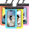 70 Years Loved 4 Pack Waterproof Phone Pouch IPX8 Universal Waterproof Case Dry Bag Phone Protector for iPhone 17/16/15/14 Pro Max Plus XS XR X8 Galaxy S25 S24 S23 Pixel Up to 8.4"(Multicolor 4) view 1