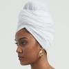 corciova White Long Soft Head Wrap Turban Headband for Black Women Two Way Stretch Fashion African Head Covering Jersey Hijab Scarf view 3