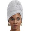 corciova Very Light Gray Long Soft Head Wrap Turban Headband for Black Women Two Way Stretch Fashion African Head Covering Jersey Hijab Scarf view 1