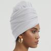 corciova Very Light Gray Long Soft Head Wrap Turban Headband for Black Women Two Way Stretch Fashion African Head Covering Jersey Hijab Scarf view 2