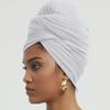 corciova Very Light Gray Long Soft Head Wrap Turban Headband for Black Women Two Way Stretch Fashion African Head Covering Jersey Hijab Scarf view 3