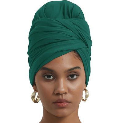 corciova Tropical Rain Forest Long Soft Head Wrap Turban Headband for Black Women Two Way Stretch Fashion African Head Covering Jersey Hijab Scarf