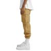 THWEI Mens Cargo Pants Casual Joggers Athletic Pants Cotton Loose Straight Sweatpants Light Khaki 3XL view 2