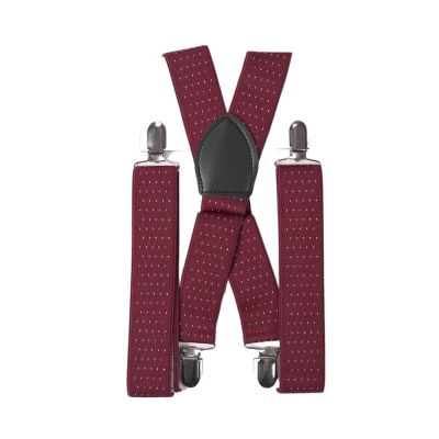 Men's Shirt Suspenders for Trousers Pants Holder Braces Wedding Suspender Straps 35mm Elastic Strong Metal Clips Print (Color : 2, Size : 115cm)